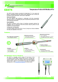 Thumbnail of document Data Sheet - EE074 - Temperature Probe with Modbus RTU